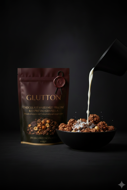 Glutton — Packaging with Granola Bowl